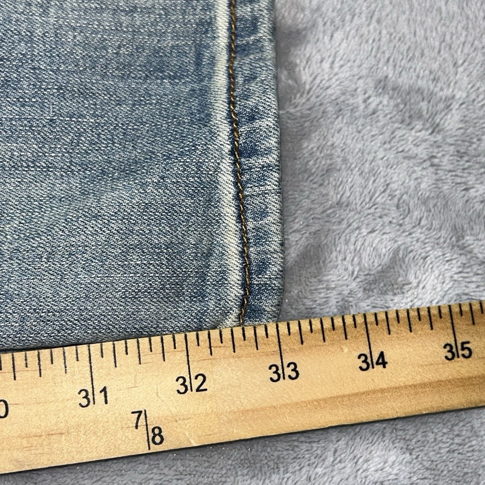 Serenede Jeans Light Blue Wash Size 36x32 Sunset Painting Leg Skinny Distressed - Picture 13 of 15